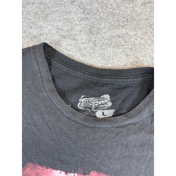 VINTAGE Y2K Fox Racing Shirt Mens Large Black Graphic Biker Motocross Streetwear - Picture 5 of 6